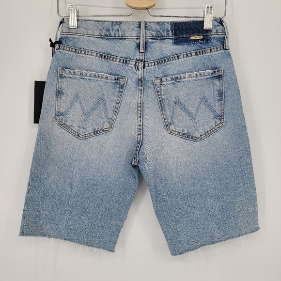 Mother Trickster Fray hem long high rise jean shorts size 25 - Picture 4 of 13